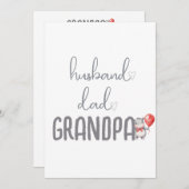 妊娠告知おじいちゃん可愛いベビーヒッポ 案内状 (正面/裏面)