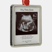 妊娠告知おばあちゃんクリスマスホリデー メタルオーナメント (右)
