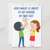 妊娠告知のグリーティングカード 案内状 (正面)