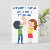 妊娠告知のグリーティングカード 案内状 (スタンド正面)