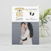 妊娠告知の写真 お姉さん| 案内状 (スタンド正面)