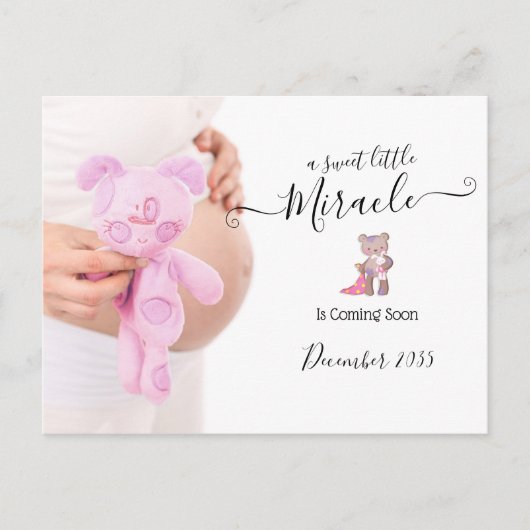 妊娠告知の写真 | 奇跡 ポストカード (正面)