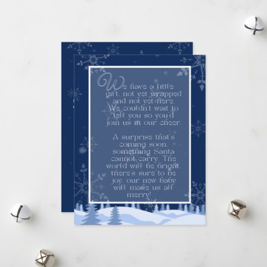 妊娠告知の詩 |フラットホリデーカード シーズンカード (正面/裏面インサイチュ)