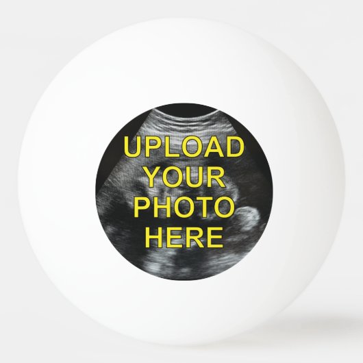 妊娠告知の超音波ベビー写真 卓球ボール (裏面)