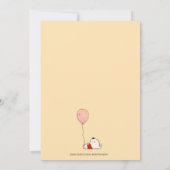 妊娠告知ウォーターカラーピーチ男の赤ちゃん 案内状 (裏面)