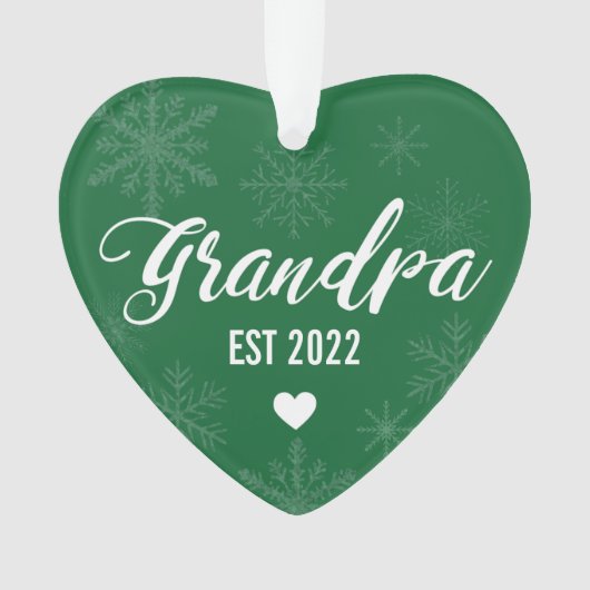 妊娠告知オーナメントのおじいちゃんへのパパ オーナメント (正面)