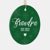 妊娠告知オーナメントのおじいちゃんへのパパ セラミックオーナメント (右)