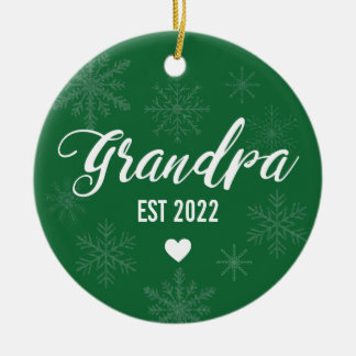 妊娠告知オーナメントのおじいちゃんへのパパ セラミックオーナメント