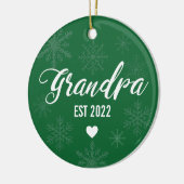 妊娠告知オーナメントのおじいちゃんへのパパ セラミックオーナメント (左)