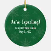 妊娠告知オーナメントのおじいちゃんへのパパ セラミックオーナメント (裏面)