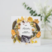 妊娠告知カボチャ秋秋リース 案内状 (スタンド正面)