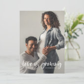 妊娠告知カード |愛が育つ 案内状 (スタンド正面)