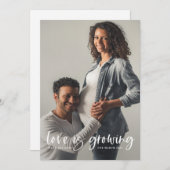 妊娠告知カード |愛が育つ 案内状 (正面/裏面)