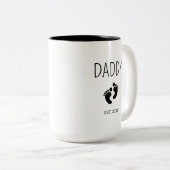 妊娠告知ギフト赤ちゃんシャワー新しいパパ ツートーンマグカップ (正面右)