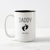 妊娠告知ギフト赤ちゃんシャワー新しいパパ ツートーンマグカップ (左)