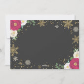 妊娠告知クリスマスのフォトカードフローラ シーズンカード (裏面)