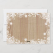 妊娠告知クリスマスの写真カー素朴ド シーズンカード (裏面)