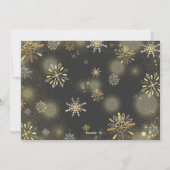 妊娠告知クリスマスの写真カー素朴ド シーズンカード (裏面)