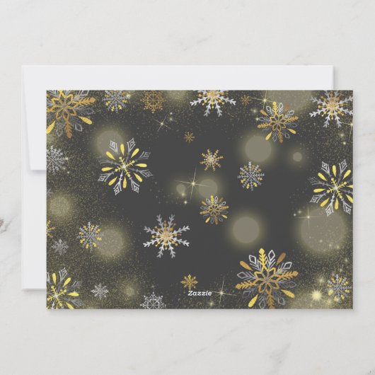 妊娠告知クリスマスの写真カー素朴ド シーズンカード (裏面)