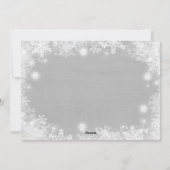 妊娠告知クリスマスの写真カー素朴ド シーズンカード (裏面)
