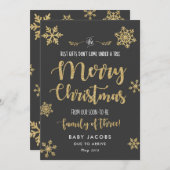 妊娠告知クリスマスカードシンプルフレーム シーズンカード (正面/裏面)