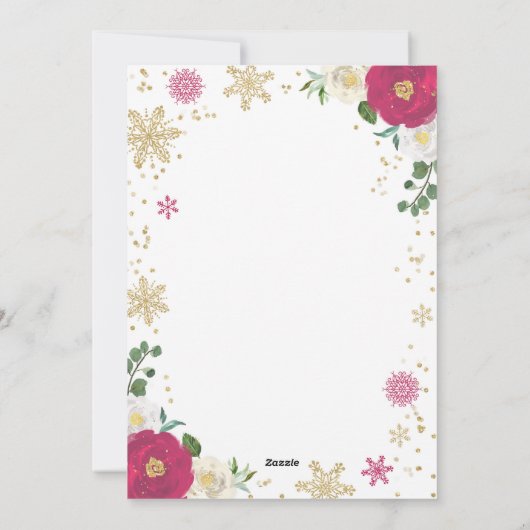 妊娠告知クリスマスカードフローラ枠 シーズンカード (裏面)