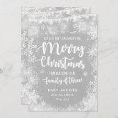 妊娠告知クリスマスカード素朴枠 シーズンカード (正面/裏面)