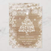 妊娠告知クリスマスカード素朴枠 シーズンカード (正面/裏面)