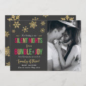 妊娠告知クリスマスフォトカードシンプル シーズンカード (正面/裏面)