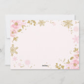 妊娠告知クリスマスフォトカード金ゴールド シーズンカード (裏面)