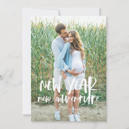 妊娠告知クリスマスフォトカード シーズンカード (正面)