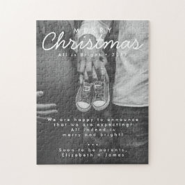 妊娠告知クリスマスフォト ジグソーパズル