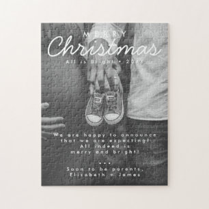 妊娠告知クリスマスフォト ジグソーパズル