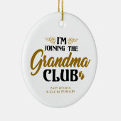 妊娠告知ソノグラムおばあちゃんの記念品 セラミックオーナメント (右)