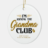 妊娠告知ソノグラムおばあちゃんの記念品 セラミックオーナメント (左)