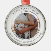 妊娠告知フォトキープサケ メタルオーナメント (正面)