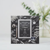 妊娠告知ブラックボホテーマ 案内状 (スタンド正面)