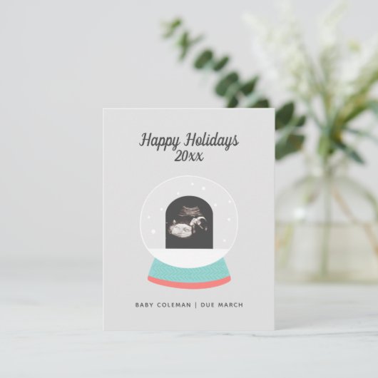 妊娠告知ベビーソノグラムホリデーカード シーズンカード (スタンド正面)