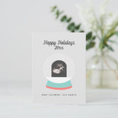 妊娠告知ベビーソノグラムホリデーカード シーズンポストカード (スタンド正面)