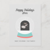 妊娠告知ベビーソノグラムホリデーカード シーズンポストカード (正面)