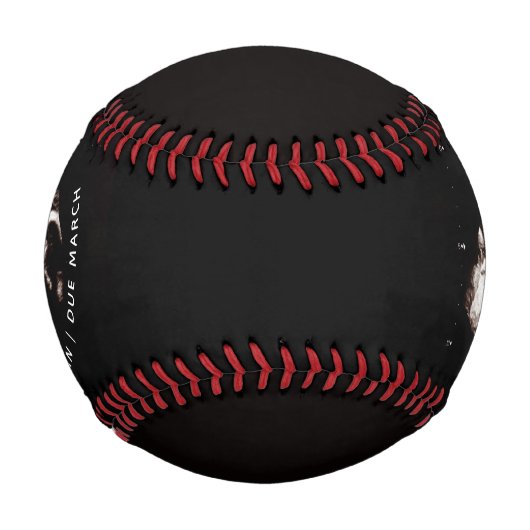 妊娠告知ベビーソノグラム写真 野球ボール (正面)