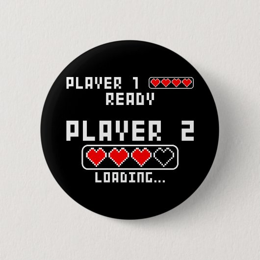 妊娠告知ベビープレーヤー2の読み込み 缶バッジ (正面)