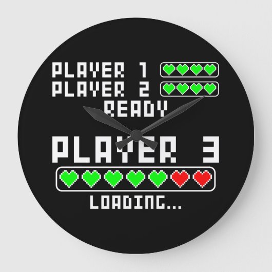 妊娠告知ベビープレーヤー3搭載 ラージ壁時計 (正面)