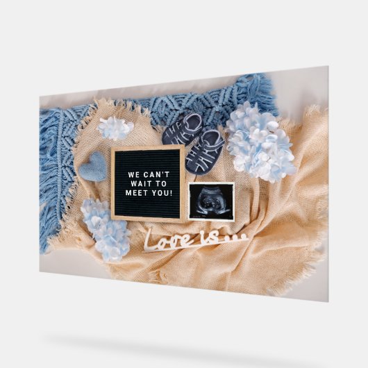 妊娠告知ベビー歓迎カード,性別 アクリルサイン (傾斜)