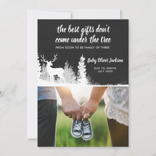 妊娠告知ホリデーアントラー|写真 招待状 (正面)