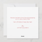 妊娠告知メリーカードの増加 シーズンカード (裏面)