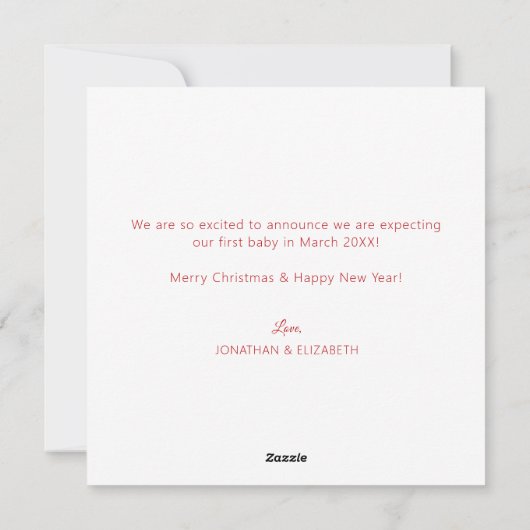 妊娠告知メリーカードの増加 シーズンカード (裏面)