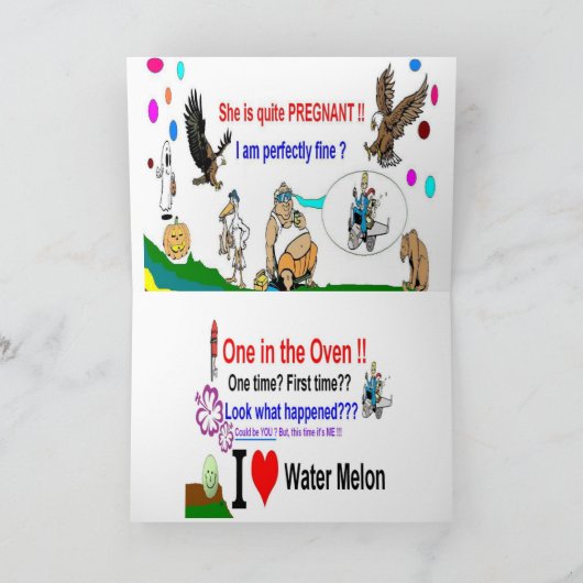 妊娠告知特別グリーティングカード 案内状 (内部)