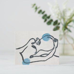 妊娠告知男の赤ちゃん ポストカード