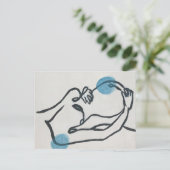 妊娠告知男の赤ちゃん ポストカード (スタンド正面)